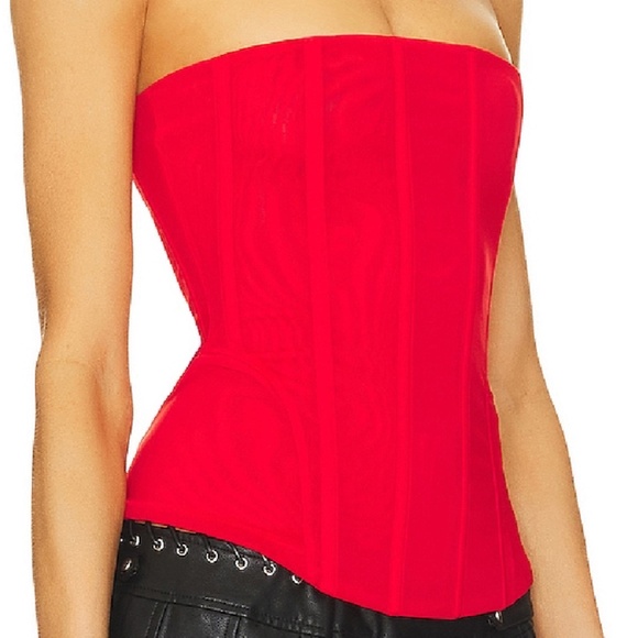 Miaou Tops - Miaou Libra Corset - Red